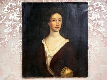 A Late 18th Century Original Oil On Board Portrait