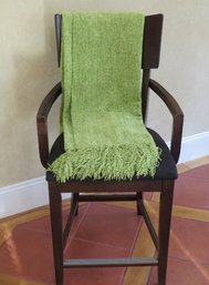 Lime Green Colored Hanging Fringe Throw Blanket By Pier 1