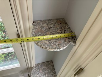 A Set Of 4 Granite Corner Shelves