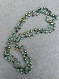 Double Strand Vitrail Crystal Beaded Necklace