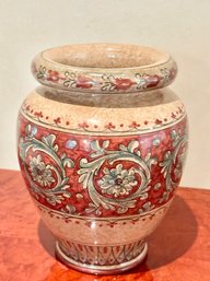 BIAGIOLI CERAMICHE Gubbio Italy Hand Painted Ceramic Vase