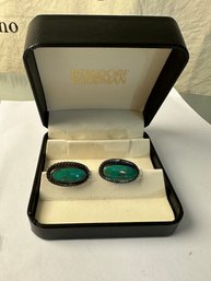Vintage Mens Silver And Turquoise Cufflinks Bergdorf Goodman