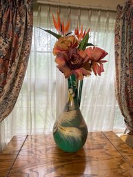 Decorative Vase With Faux Flowers