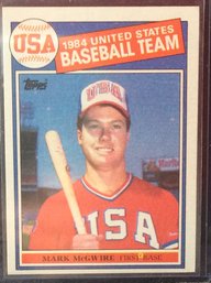 1985 Topps Mark McGwire Team USA Rookie Card - M