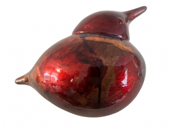 Decorative Red Glass Bird