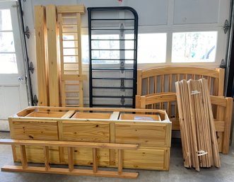 Knotty Pine Bunkbed Set