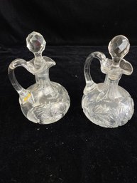 Pair Of Glass Decanters