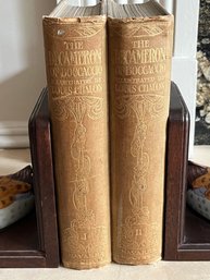 Antique 1922 The Decameron Vol I & II Book Set By Giovani Boccaccio - Italy