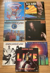 Original Blues And Funk Record Album Lot- Marvin Gaye, Earth Wind And Fire, B.B. King, Isaac Hayes