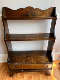 Antique Solid Wood Curio Shelf
