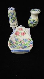 Hand Painted Spoon Ladle And Salt & Pepper Shakers