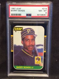 1987 Leaf Barry Bonds Rookie PSA 8 - K