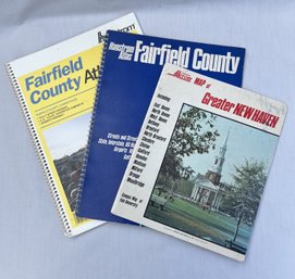 Three Vintage Maps 1974, 1981 & 1998 - Hagstrom & Arrow - New Haven & Fairfield County