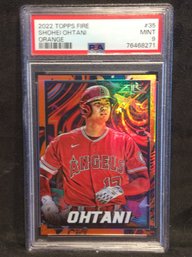 2022 Topps Fire Shohei Ohtani Orange PSA 9 - K