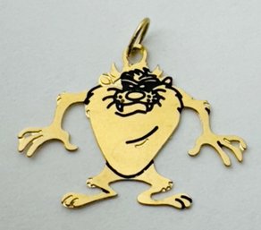 VINTAGE 14K GOLD TAZ TASMAIAN DEVIL WARNER BRO. CHARM