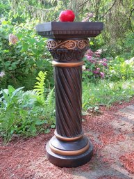 Free Standing Roped Roman Or Greek Style Column In Wood W/gold Accents