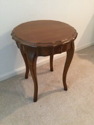 French Prov Scalloped Side Table