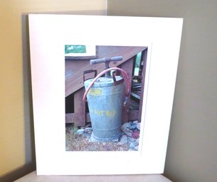 Original Photograph Baker's Island Fire Pump Signed Matted