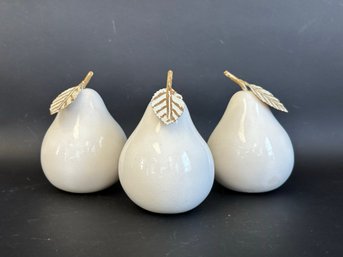 A Sweet Little Set Of Decorative Ceramic Pears