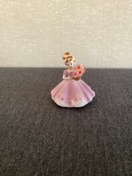 Pink/purple Dress Little Girl Figurine