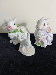 White Rabbit Figurine Lot