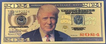 Gold Colored Trump Bill