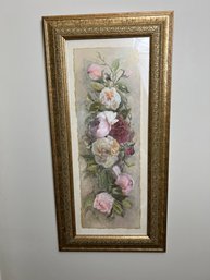 C. Winterle Olson Rose Print In Gilt Frame