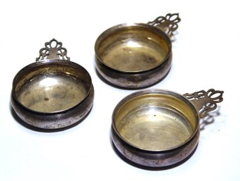 Three Heavy Sterling Silver Porringer Formed Dishes By Lunt Silversmiths