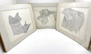 3 1976 Original Drawings, Signed & Matted