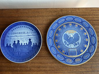 Two Royal Copenhagen United States Bicentennial Commemorative Plates