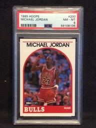 1989 NBA Hoops Michael Jordan PSA 8 - K