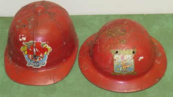 Lot Of 2 Kids Helmet Metal Marx & Plastic Soap Box Derby