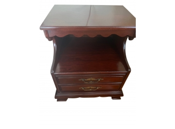 Pair Of Bassett Solid Wood Nightstands