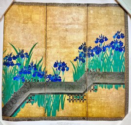 1985 MMA Poster: Irises & Bridge By Ogata Korin,  Japanese, 1658-1716, New, Still Rolled