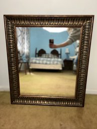 Large Antiqued Gold Framed Mirror