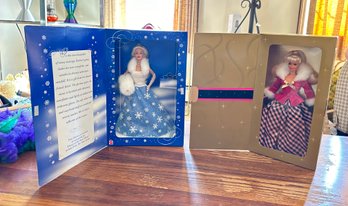 Brand New Special Edition Snow Sensation Barbie And Avon Winter Rhapsody Barbie In Original Boxes. BR-2