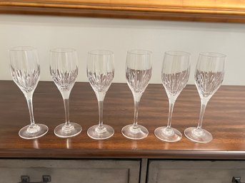 Set Of 6 Mikasa Arctic Pattern Wine Glasses