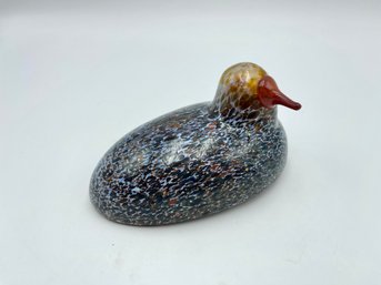 Small Vintage Bertil Vallien Studio Glass Boda Bird Sculpture By Kosta Boda