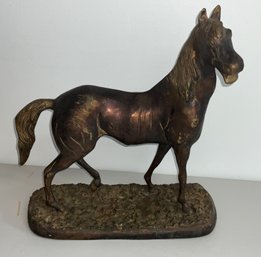 Large Heavy Metal Horse Figurine