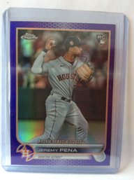 2022 Topps Chrome Update Purple Jeremy Pena Rookie Card - C