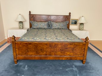 Beautiful Inlaid Burl Wood King Size Bed Frame Lorin Marsh