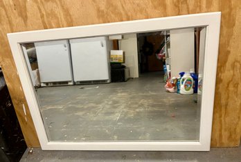 White Wood Framed Mirror