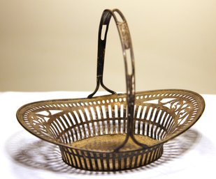 Meriden Britannia Sterling Silver Openwork Handled Basket