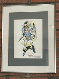 Personalized Comic Drawing By Flash Gordon Artist Bob Fujitani