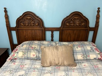 Basset Furniture 1970s Full Size Headboard & Bed Frame