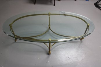 Thick Glass Metal Coffee Table