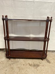 Late 20th Century Mahogany Three Tier Hanging Wall Shelves