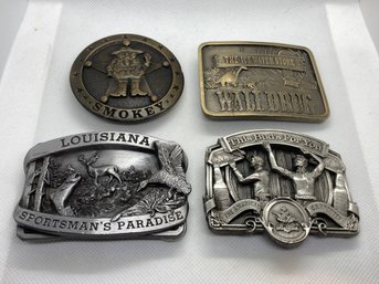 Vintage Belt Buckle Lot- Includes Bergamot Budweiser