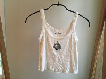 BRANDY MELVILLE, John Galt Line, Cotton Blend Knit Tank Top Shirt, Cropped, One Sz, Made In Italy