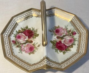 Vintage Floral Prussia Serving Dish